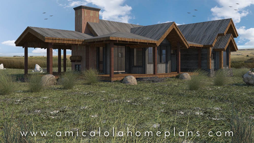Trappers Cabin — Amicalola Home Plans Mountain Modern™ Homeplans